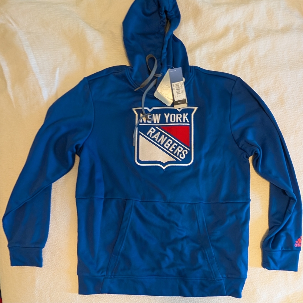 Adidas New York Rangers Blue Hoodie